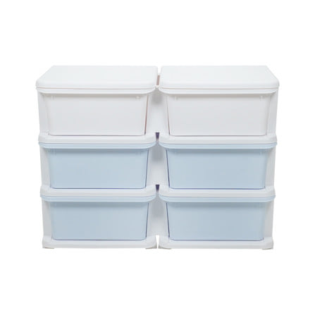 ตู้ลิ้นชัก 3 ชั้น STACKO LITTLE-P 75x37x56 ซม. สีฟ้า/ขาว_2