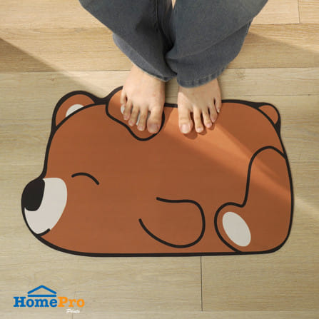 พรมพียู SNAZZ TEDDY 38x58 ซม. สีน้ำตาล_7