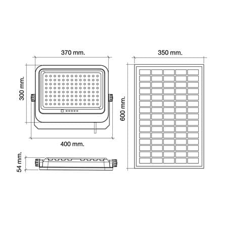 สปอตไลท์ SOLAR HI-TEK NUEVO 600 วัตต์ DAYLIGHT สีเทา_9