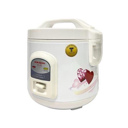 หม้อหุงข้าวอุ่นทิพย์ DAICHI MRC-112 1 ลิตร ลายหัวใจ สีขาว_1