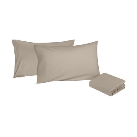 ชุดผ้าปู TOPPER 6 ฟุต (ชุด 3 ชิ้น) HOME LIVING STYLE CASA สี BEIGE_2
