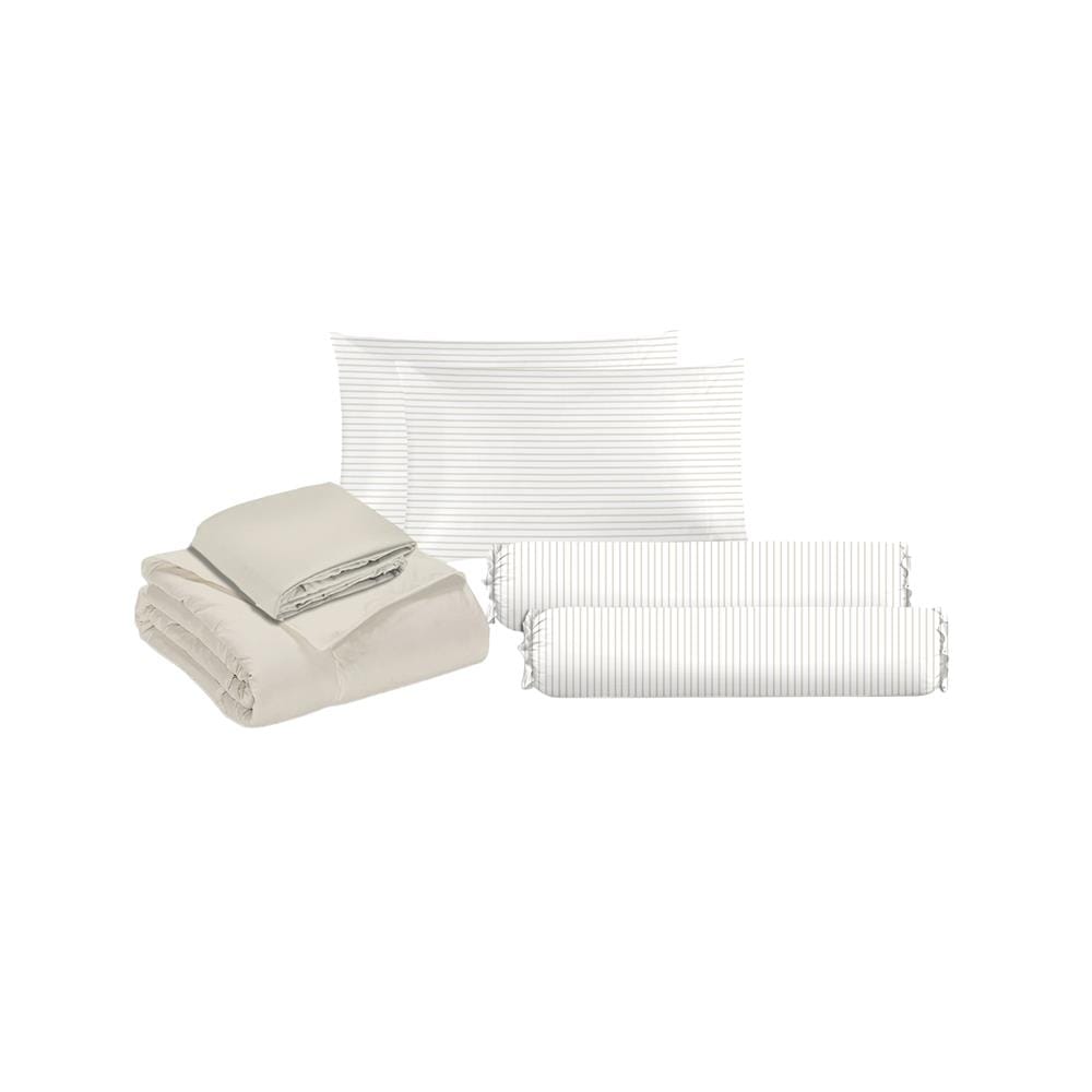 ชุดผ้าปูที่นอน 6 ฟุต (ชุด 6 ชิ้น) HOME LIVING STYLE LINER สี BEIGE