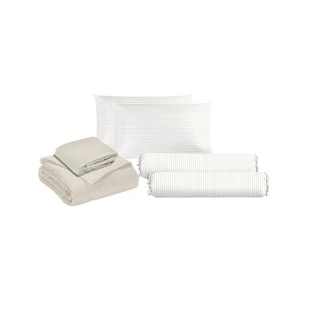 ชุดผ้าปูที่นอน 6 ฟุต (ชุด 6 ชิ้น) HOME LIVING STYLE LINER สี BEIGE_1