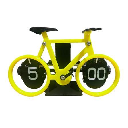นาฬิกาตั้งโต๊ะ SNAZZ MC3 BICYCLE 8.2x4.9 นิ้ว สีเหลือง
