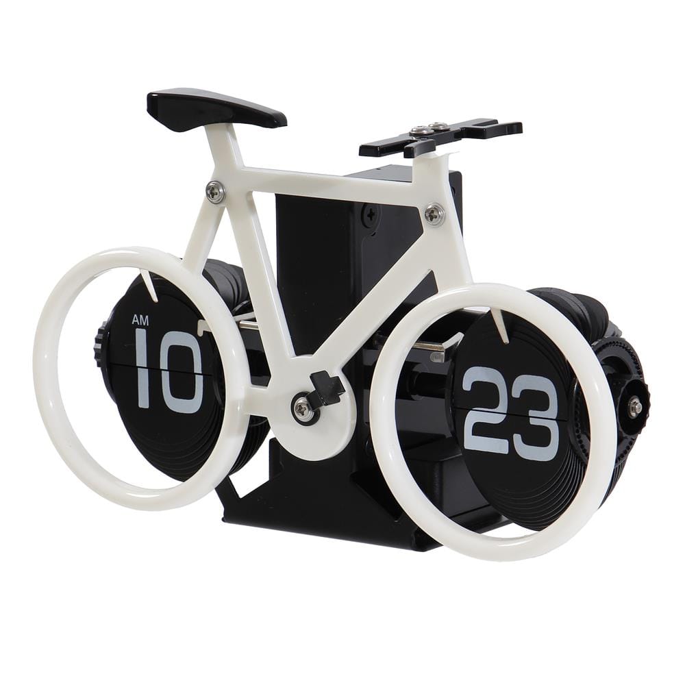 นาฬิกาตั้งโต๊ะ SNAZZ MC3 BICYCLE 8.2x4.9 นิ้ว สีขาว