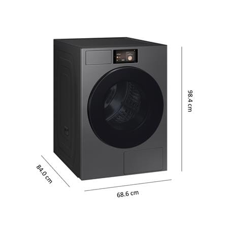 เครื่องอบผ้าฝาหน้า SAMSUNG DV90F17CDSST 17 กก. HEAT PUMP สีดำ_4