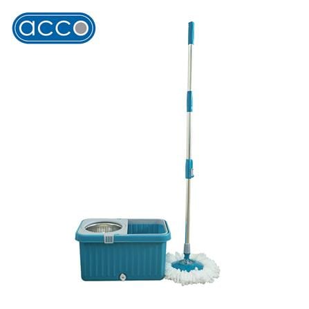 ชุดอุปกรณ์ถังปั่นพร้อมไม้ม็อบ ACCO สีเทา/ฟ้า_0