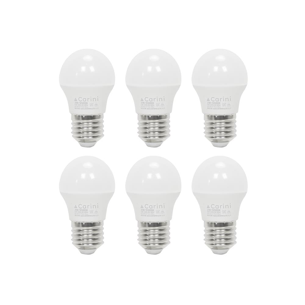 หลอด LED CARINI A45 ECOLIFE 3 วัตต์ DAYLIGHT E27 (แพ็ก 6 ชิ้น)