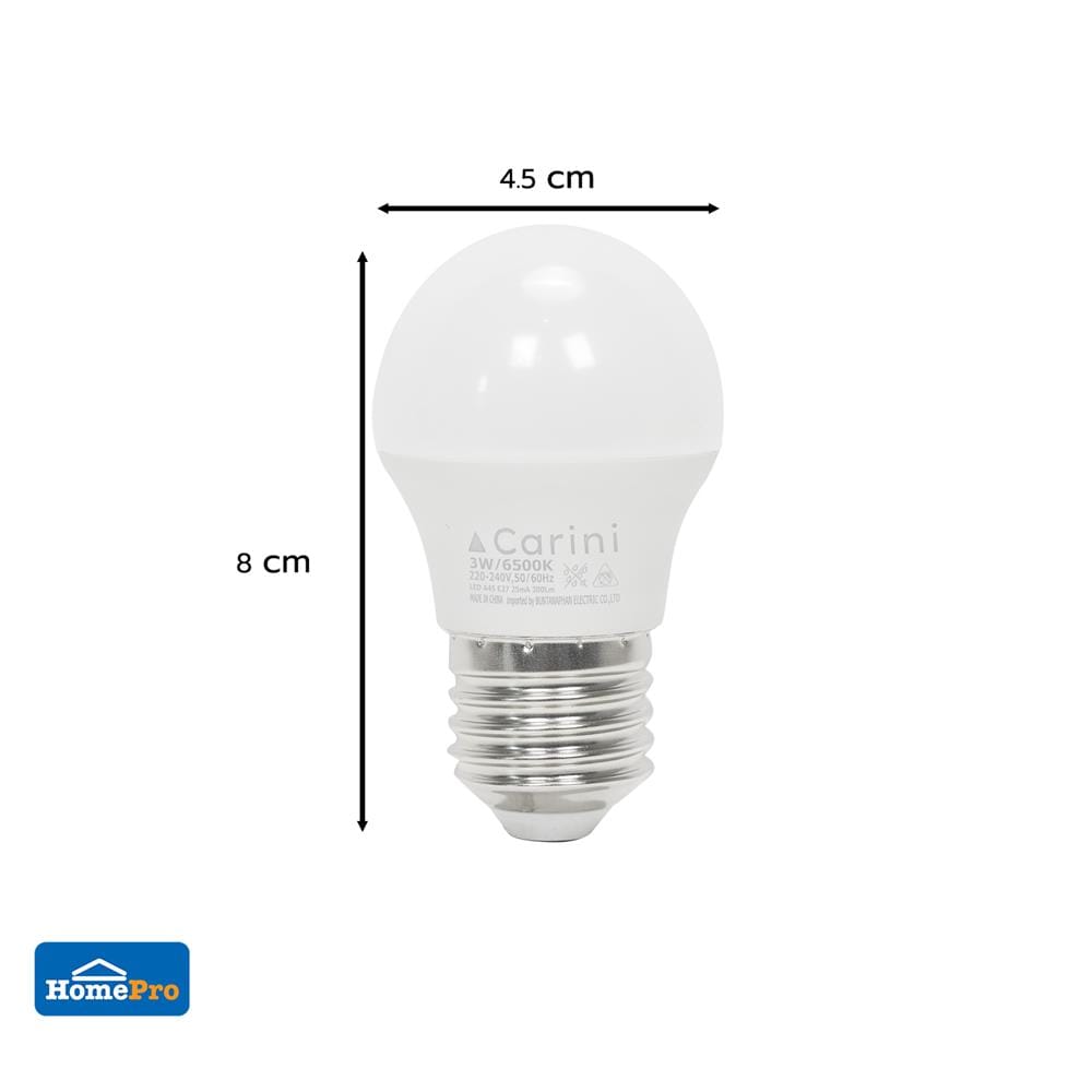 หลอด LED CARINI A45 ECOLIFE 3 วัตต์ DAYLIGHT E27 (แพ็ก 6 ชิ้น)