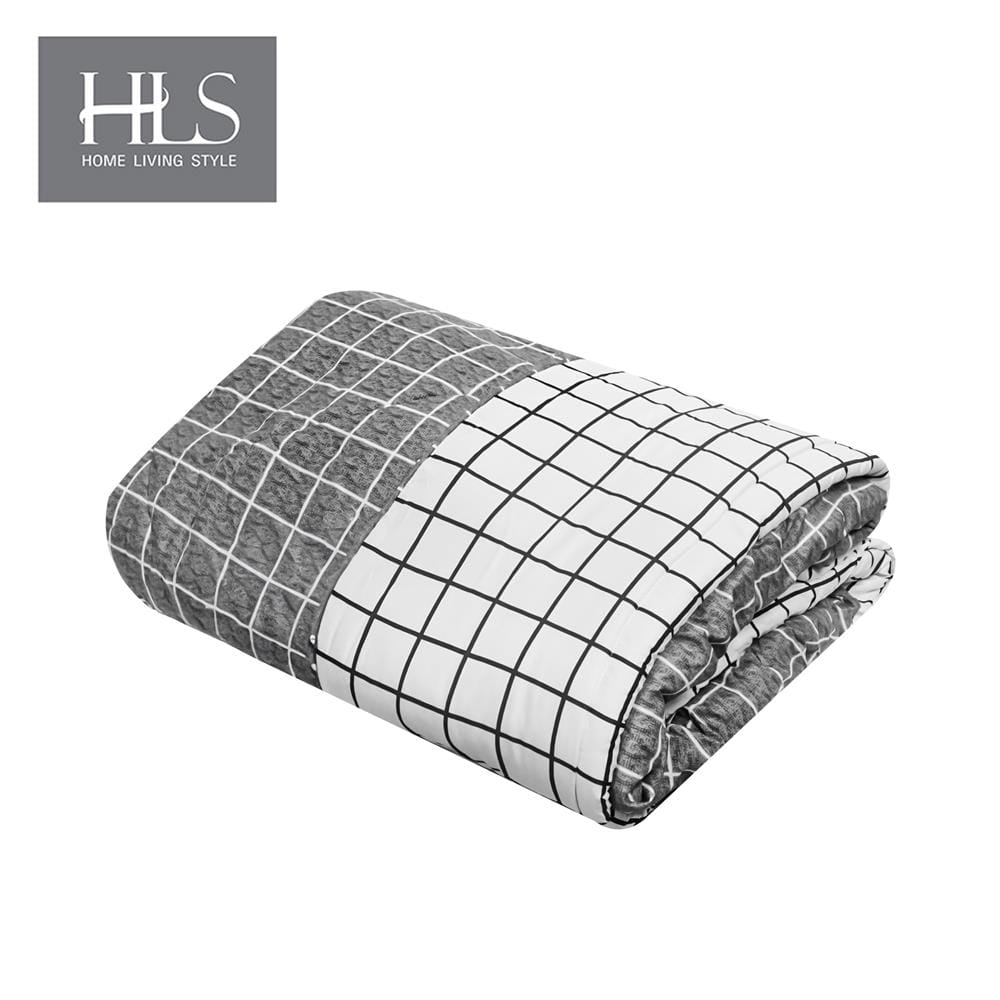 ผ้านวม HOME LIVING STYLE CHESS 70x90 นิ้ว สี GREY