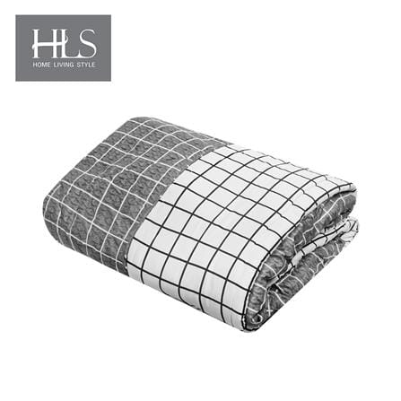 ผ้านวม HOME LIVING STYLE CHESS 70x90 นิ้ว สี GREY_0