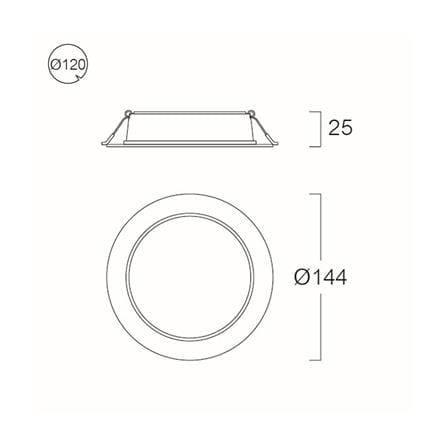 ดาวน์ไลท์ LED CARINI ZB 4.7 นิ้ว 15 วัตต์ COOL WHITE สีขาว_5