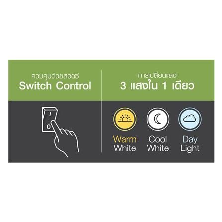 ดาวน์ไลท์ LED CARINI ZB 3.7 นิ้ว 9 วัตต์ DAYLIGHT/COOL WHITE/WARM WHITE สีขาว_6