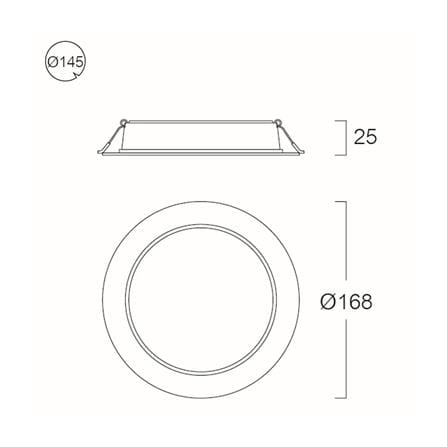 ดาวน์ไลท์ LED CARINI ZB 5.7 นิ้ว 15 วัตต์ DAYLIGHT/COOL WHITE/WARM WHITE สีขาว_7