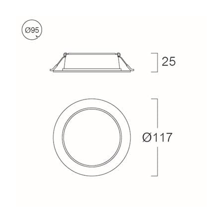 ดาวน์ไลท์ LED CARINI ZB 3.7 นิ้ว 9 วัตต์ WARM WHITE สีขาว_6