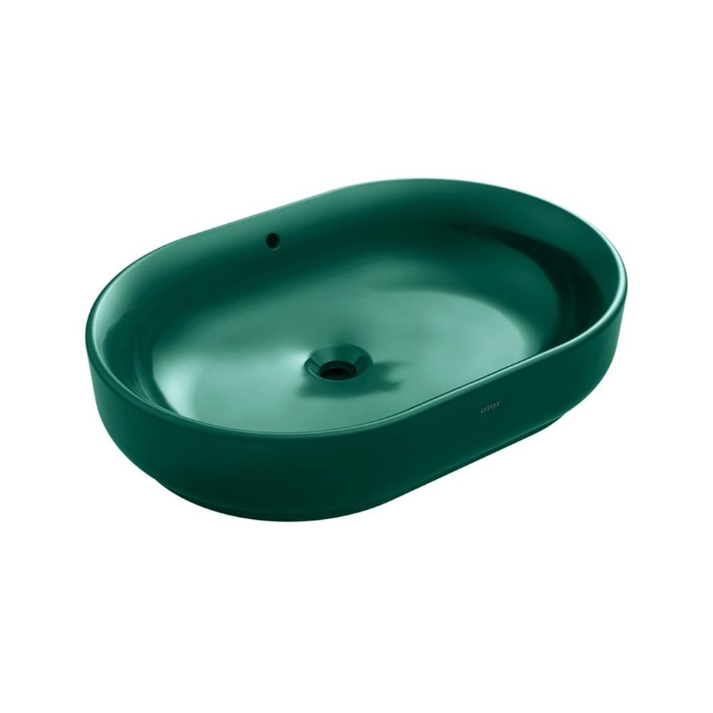 อ่างล้างหน้าวางบน TOTO LW896JW/F-FRG  สีเขียว