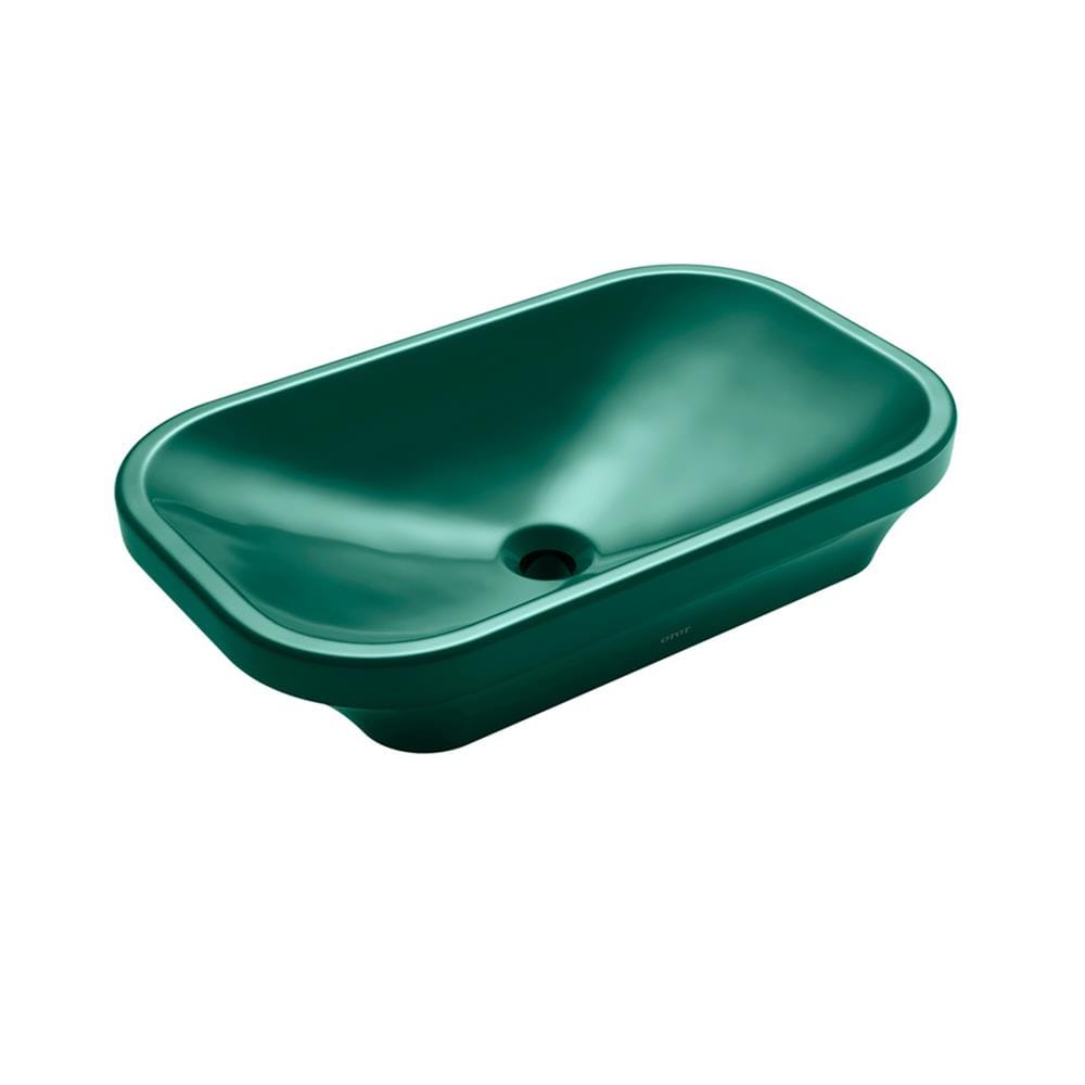 อ่างล้างหน้าวางบน TOTO LW630JDW/F-FRG  สีเขียว