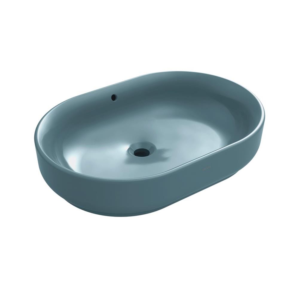 อ่างล้างหน้าวางบน TOTO LW896JW/F-ASB สีฟ้า