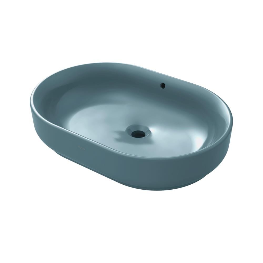 อ่างล้างหน้าวางบน TOTO LW896JW/F-ASB สีฟ้า