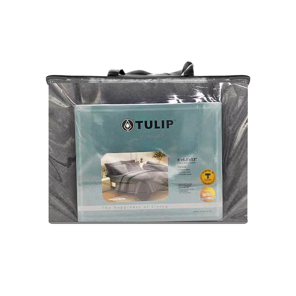 ชุดผ้าปูที่นอน 6 ฟุต (ชุด 6 ชิ้น) TULIP DELIGHT 60239-DL589
