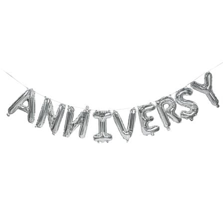 ลูกโป่งฟอยล์ ANNIVERSARY SNAZZ 16 นิ้ว สีเงิน-ชมพู_0