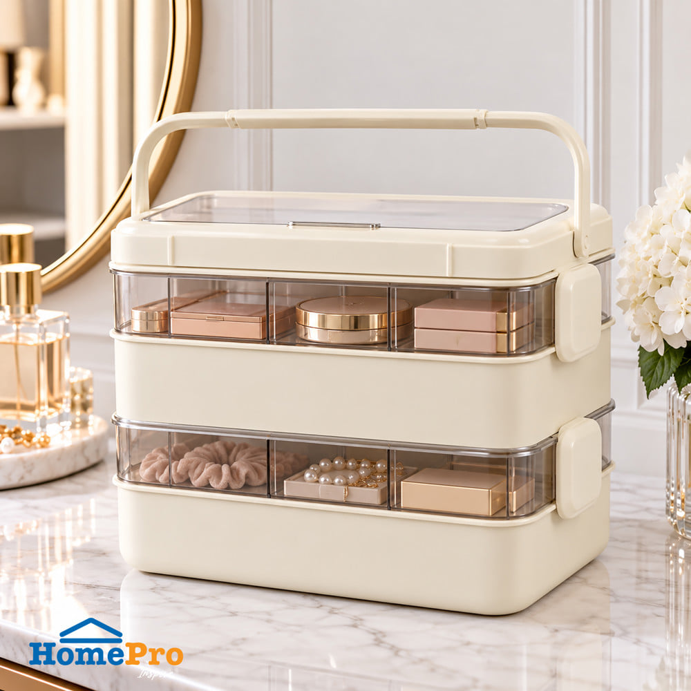 กล่องหูหิ้ว STACKO JUDY 33.5x23.5x25 ซม. สีครีม