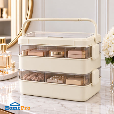 กล่องหูหิ้ว STACKO JUDY 33.5x23.5x25 ซม. สีครีม_0