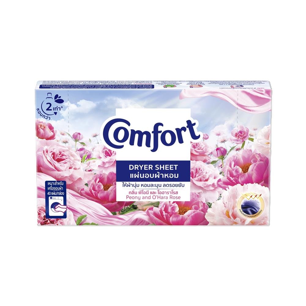 แผ่นอบผ้าหอม COMFORT 40 แผ่น กลิ่นพีโอนีและโอฮาราโรส