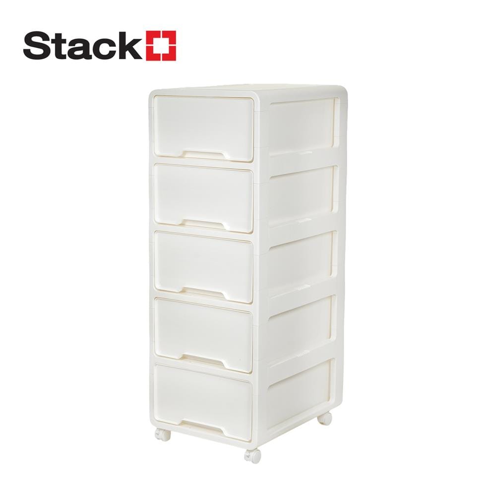 ตู้ลิ้นชัก 5 ชั้น STACKO YURI 46.7x40.8x111.3 ซม. สีขาว