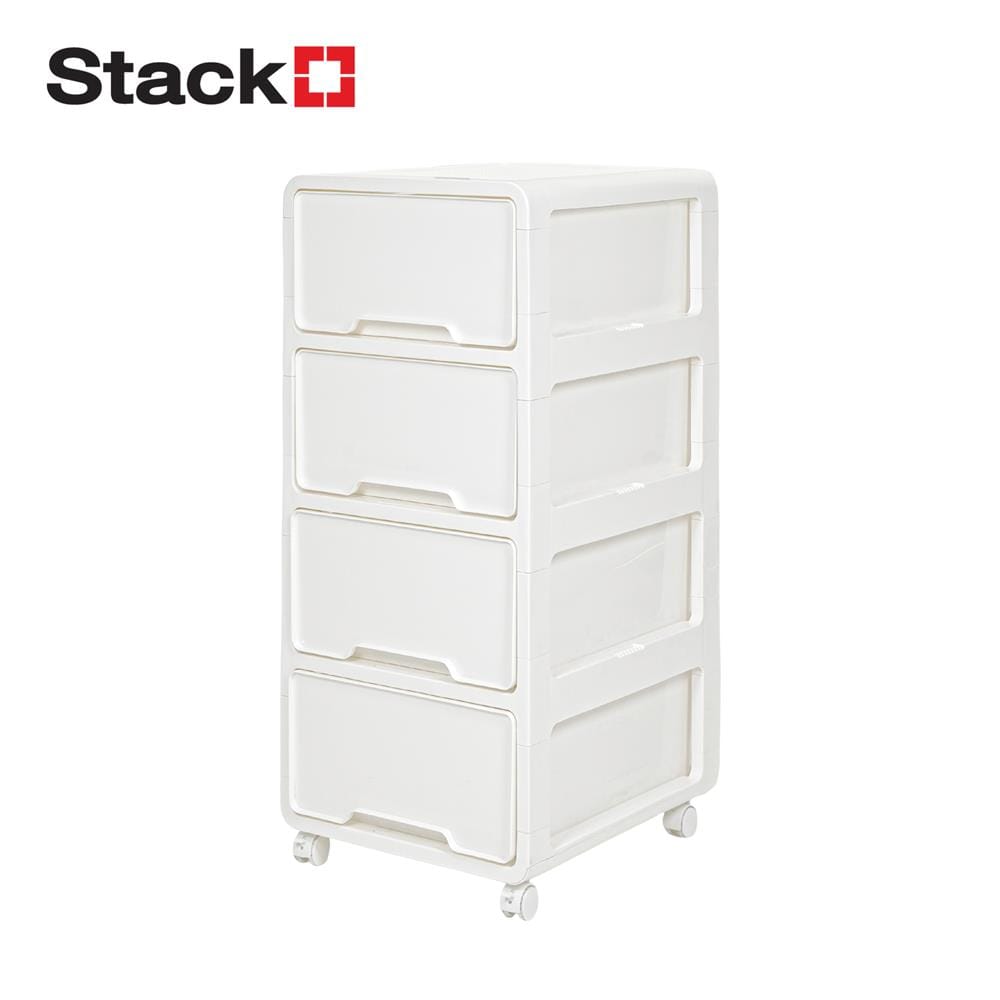 ตู้ลิ้นชัก 4 ชั้น STACKO YURI 46.7x40.8x90.4 ซม. สีขาว