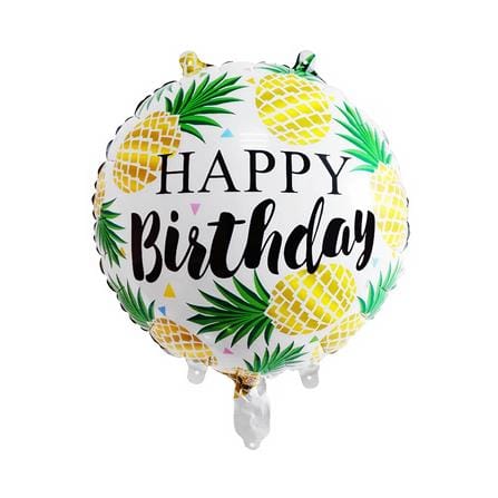 ลูกโป่งฟอยล์ HAPPY BIRTHDAY BALL SNAZZ 18 นิ้ว สีขาว-เหลือง_0