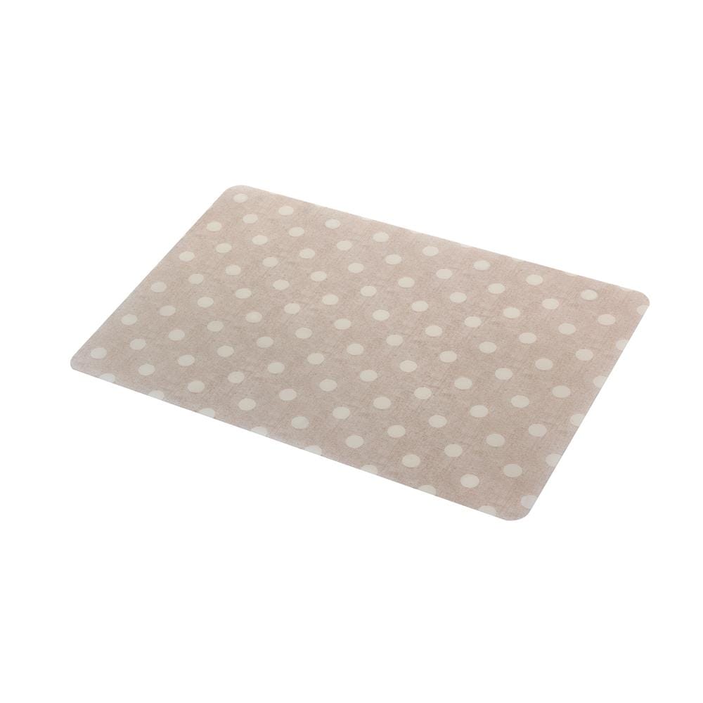 แผ่นรองจาน PVC SRITHAI POLKA SUGAR สีครีม
