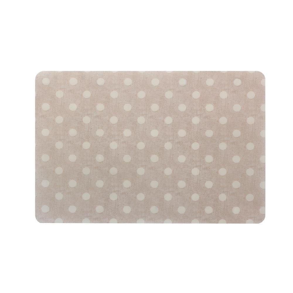 แผ่นรองจาน PVC SRITHAI POLKA SUGAR สีครีม