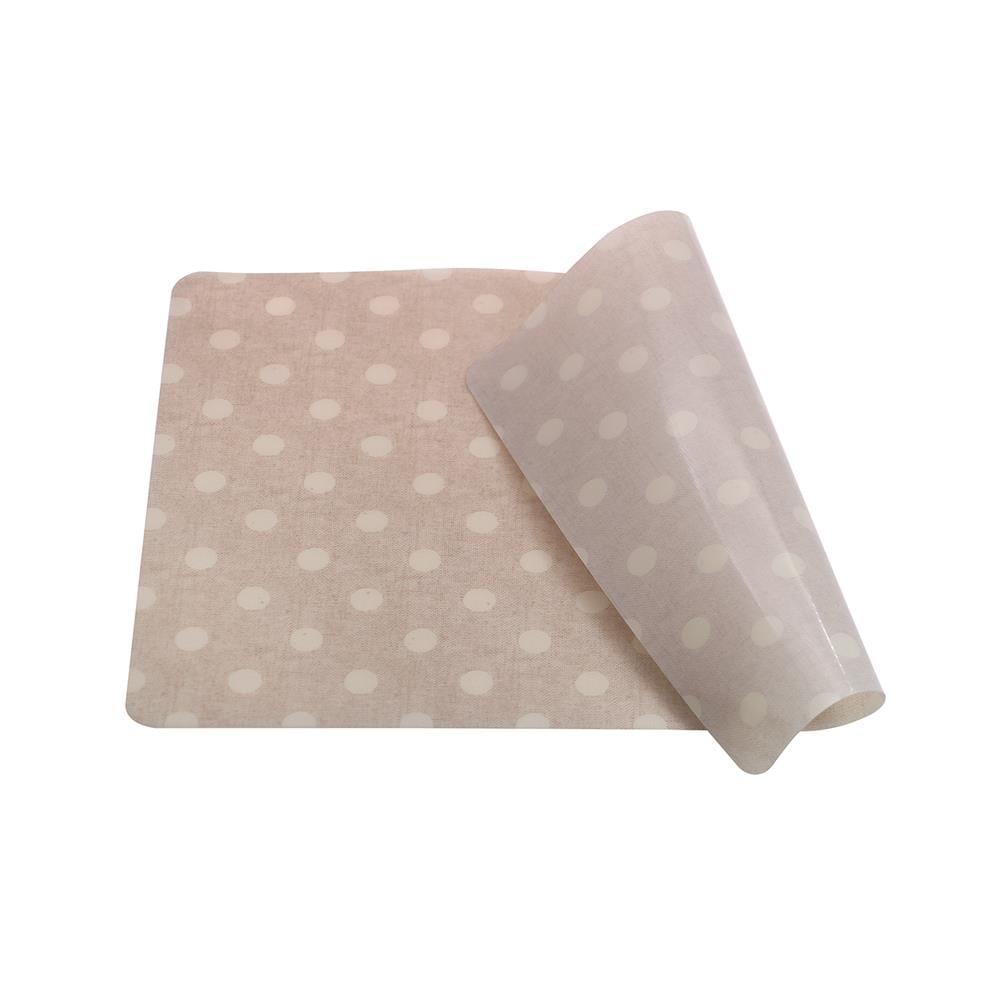 แผ่นรองจาน PVC SRITHAI POLKA SUGAR สีครีม