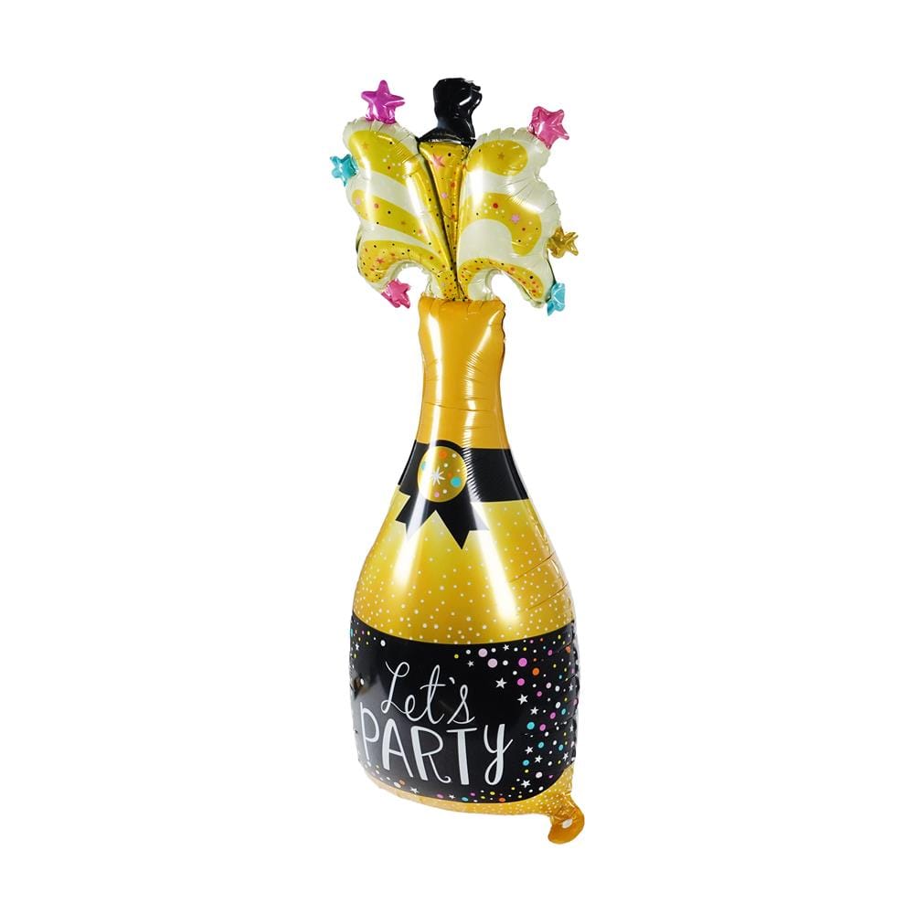 ลูกโป่งฟอยล์ HAPPY NEW YEAR WINE SNAZZ 18 นิ้ว สีดำ-ทอง