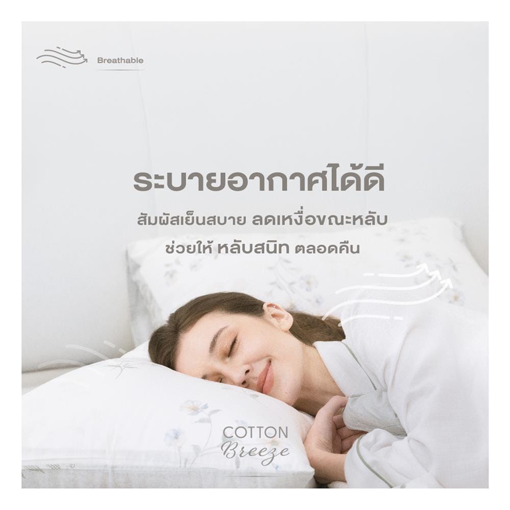 ชุดผ้าปูที่นอน 5 ฟุต (ชุด 6 ชิ้น) FROLINA COTTON BREEZE NOVELLE CBDF008