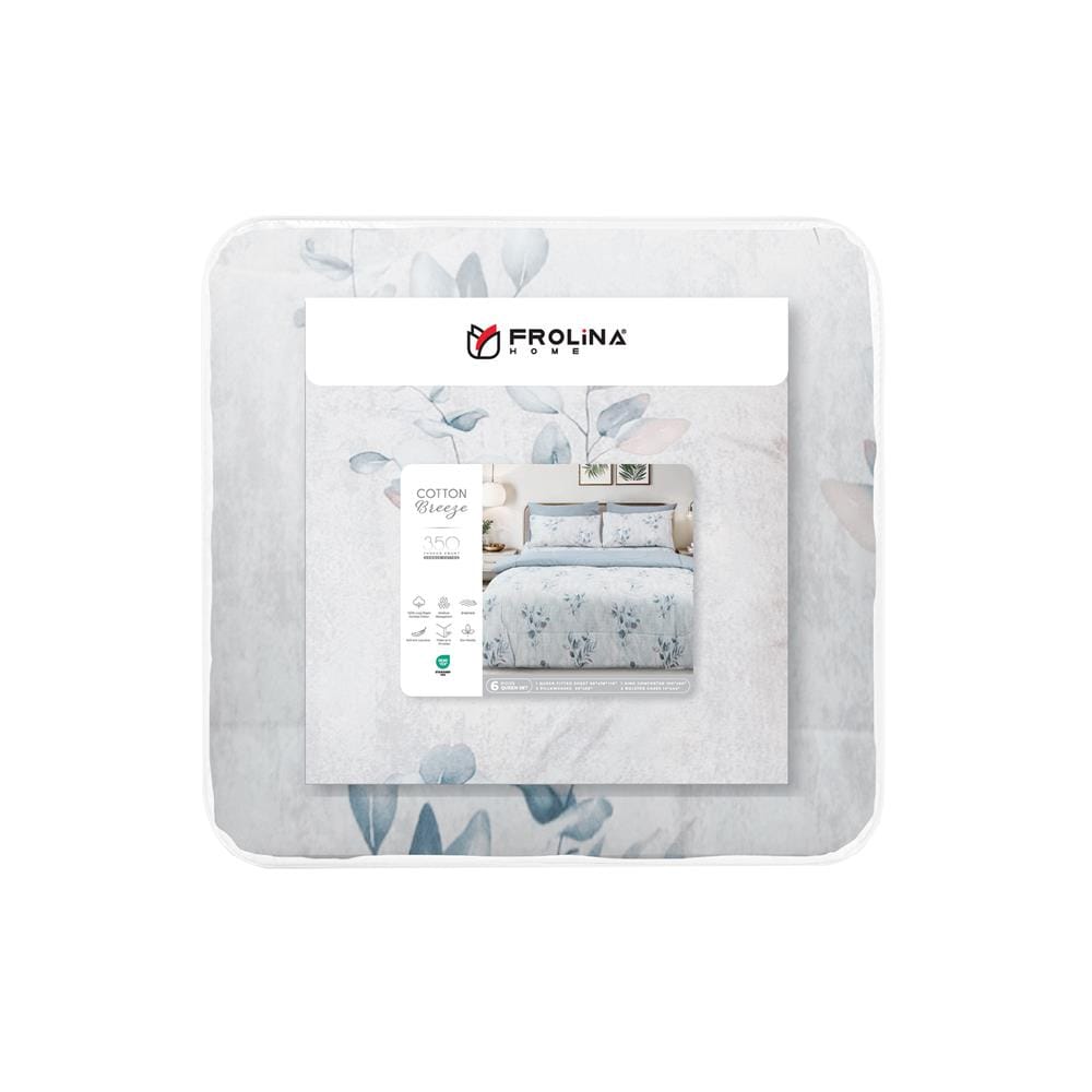 ชุดผ้าปูที่นอน 5 ฟุต (ชุด 6 ชิ้น) FROLINA COTTON BREEZE ELOWEN CBDF007