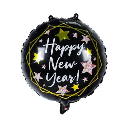 ลูกโป่งฟอยล์ HAPPY NEW YEAR SNAZZ 18 นิ้ว สีดำ-ทอง_2