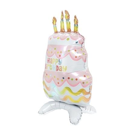 ลูกโป่งฟอยล์ HAPPY BIRTHDAY CAKE SNAZZ 34 นิ้ว สีชมพู_1