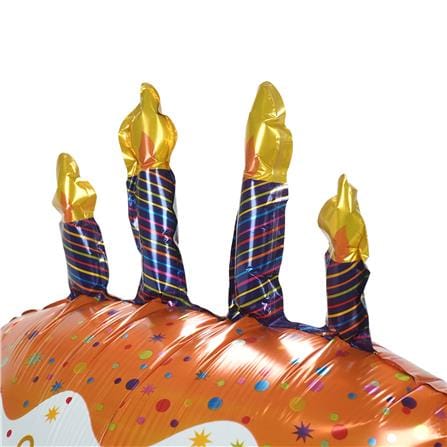 ลูกโป่งฟอยล์ HAPPY BIRTHDAY CAKE SNAZZ 34 นิ้ว สีแดง-ทอง_3