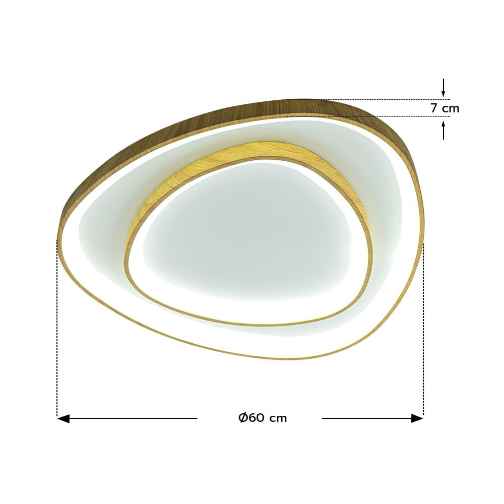 ไฟเพดาน LED STARLIGHT 05-SL-23906 135 วัตต์ DAYLIGHT/COOL WHITE/WARMWHITE 23 นิ้ว สีขาว/ลายไม้