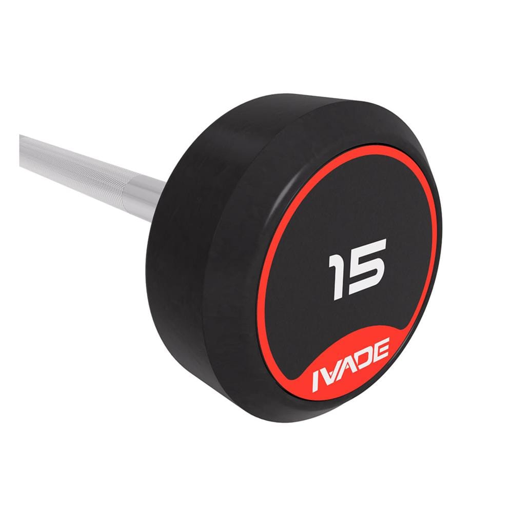 บาร์เบลแกนตรงหุ้มยาง IVADE 15 กก. (1 ชิ้น)
