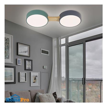 ไฟเพดาน LED STARLIGHT 06-PL-32101-2 48 วัตต์ DAYLIGHT/COOL WHITE/WARMWHITE 8 นิ้ว สีเขียว/เทา_2