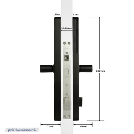 กลอนดิจิตอล CONLOCK CL-X1 สีขาว_7