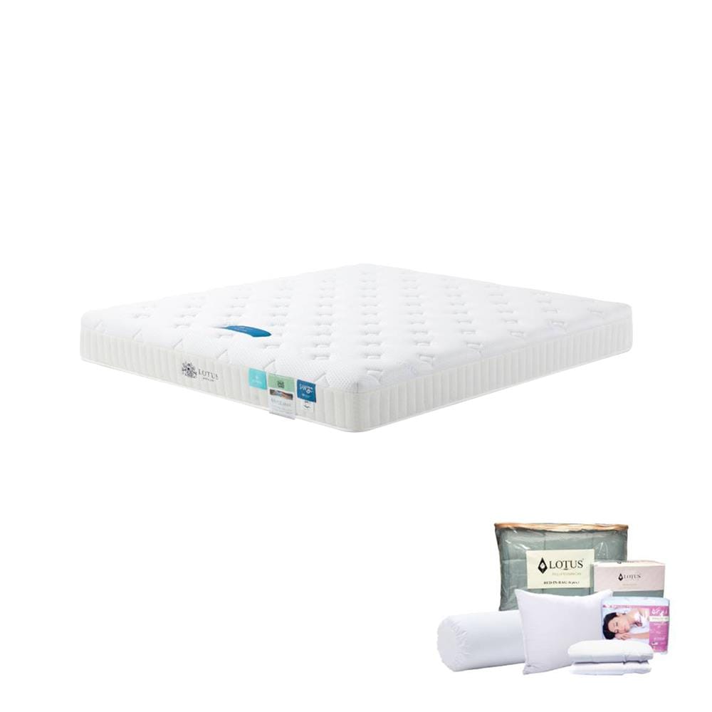 ที่นอนไฮบริด 3.5 ฟุต LOTUS รุ่น ASCOTT ICETECH พร้อมชุดเครื่องนอน 7 ชิ้น