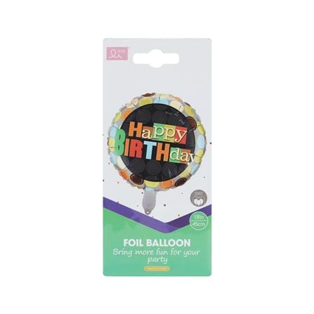 ลูกโป่งฟอยล์ HAPPY BIRTHDAY BALL SNAZZ 18 นิ้ว หลากสี_2