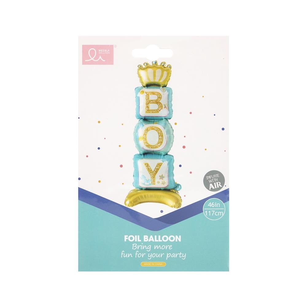 ลูกโป่งฟอยล์ BOY SNAZZ 46 นิ้ว สีฟ้า