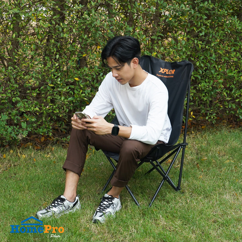 เก้าอี้แคมป์ปิ้ง SPRING XPLOR 60x90 ซม. สีดำ
