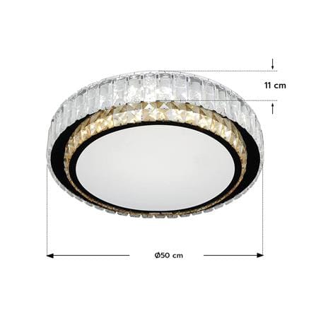 ไฟเพดาน LED STARLIGHT 04-SL-1014-500 80 วัตต์ DAYLIGHT/COOL WHITE/WARMWHITE 19 นิ้ว สีขาว_5