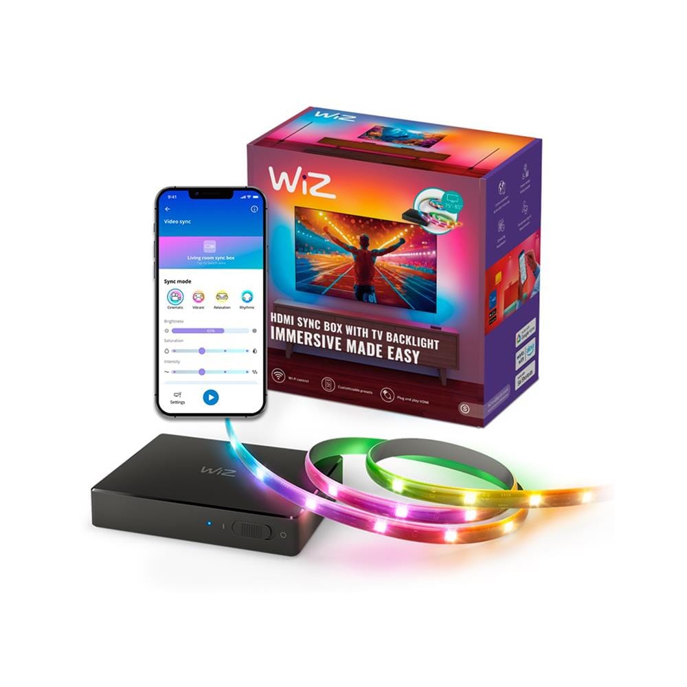 ไฟเส้น LED WIZ RGBIC TV SYNC BOX 13 วัตต์ 75-85 นิ้ว